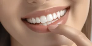 Mujer sonriendo con su diseño de sonrisa. Diseño de sonrisa en Bogotá