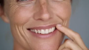 Mujer mayor sonriendo. Mis encías ya no sangran, ¿estoy curado?